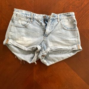 Free People Light Wash Shorts